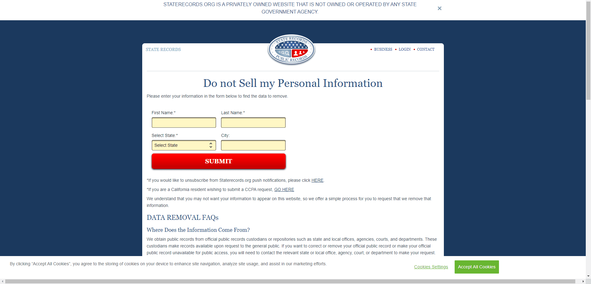 StateRecords Opt Out Guide Protect Your Personal Info