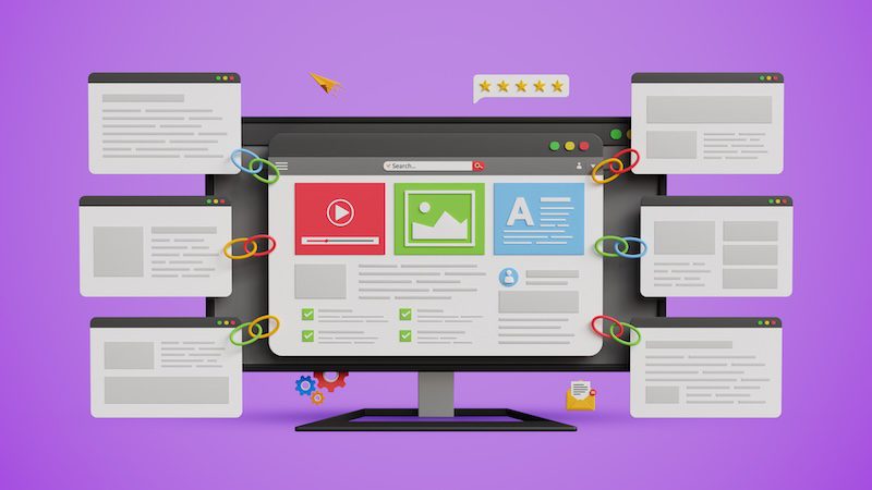 A computer screen that shows different articles being linked to from outside sources.